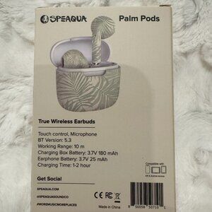 Palm Print Wireless Earbuds-Brand New